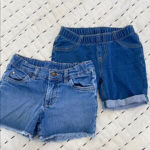 5T Girls Denim Shorts Set of 2
